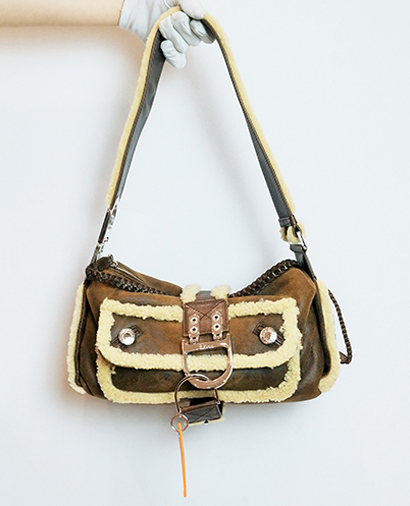 Shearling East West Handbag, front view